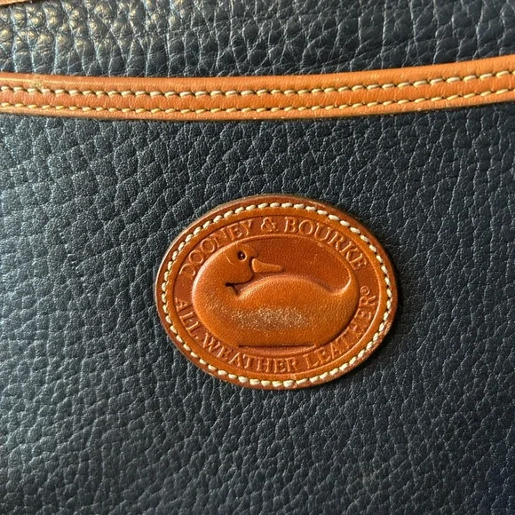 Dooney & Bourke Navy and Tan Crossbody Bag - Picture 13 of 15